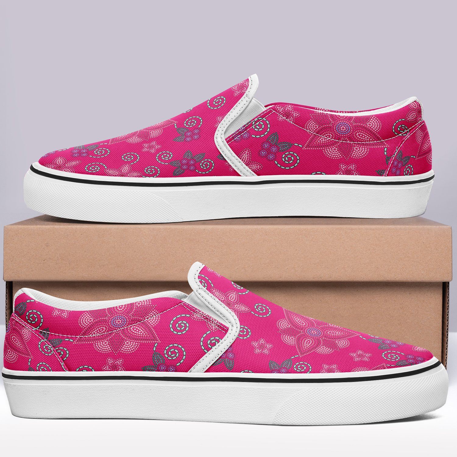Berry Picking Pink Otoyimm Canvas Slip On Shoes otoyimm Herman
