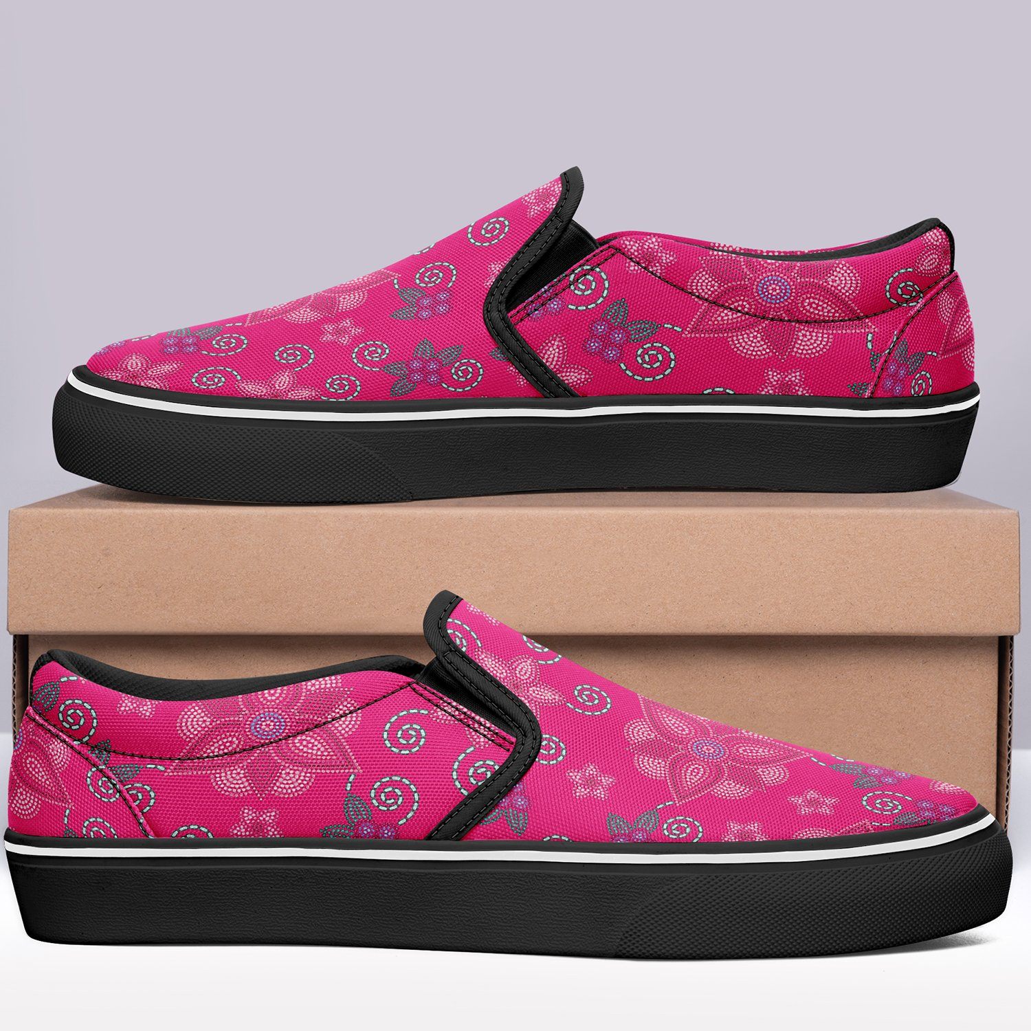 Berry Picking Pink Otoyimm Canvas Slip On Shoes otoyimm Herman
