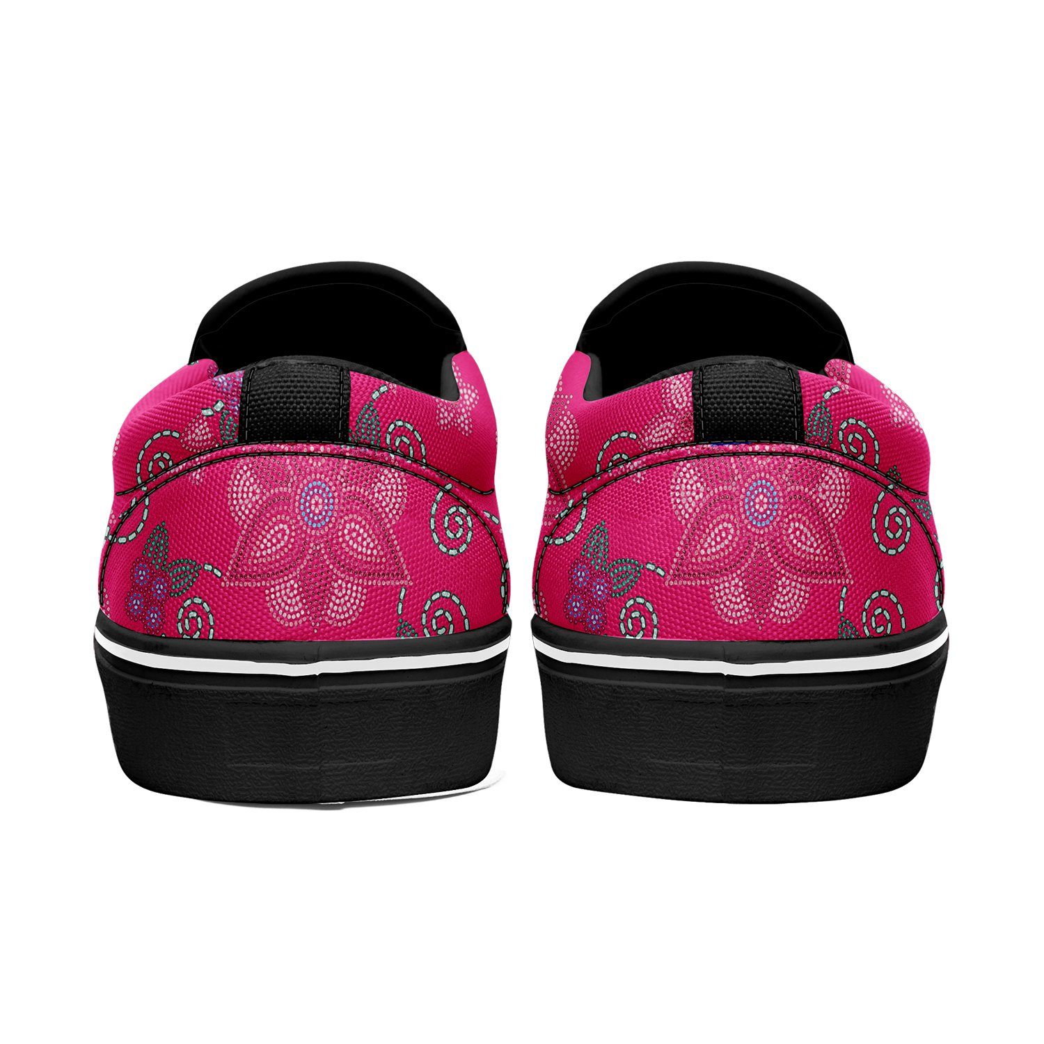 Berry Picking Pink Otoyimm Kid's Canvas Slip On Shoes otoyimm Herman