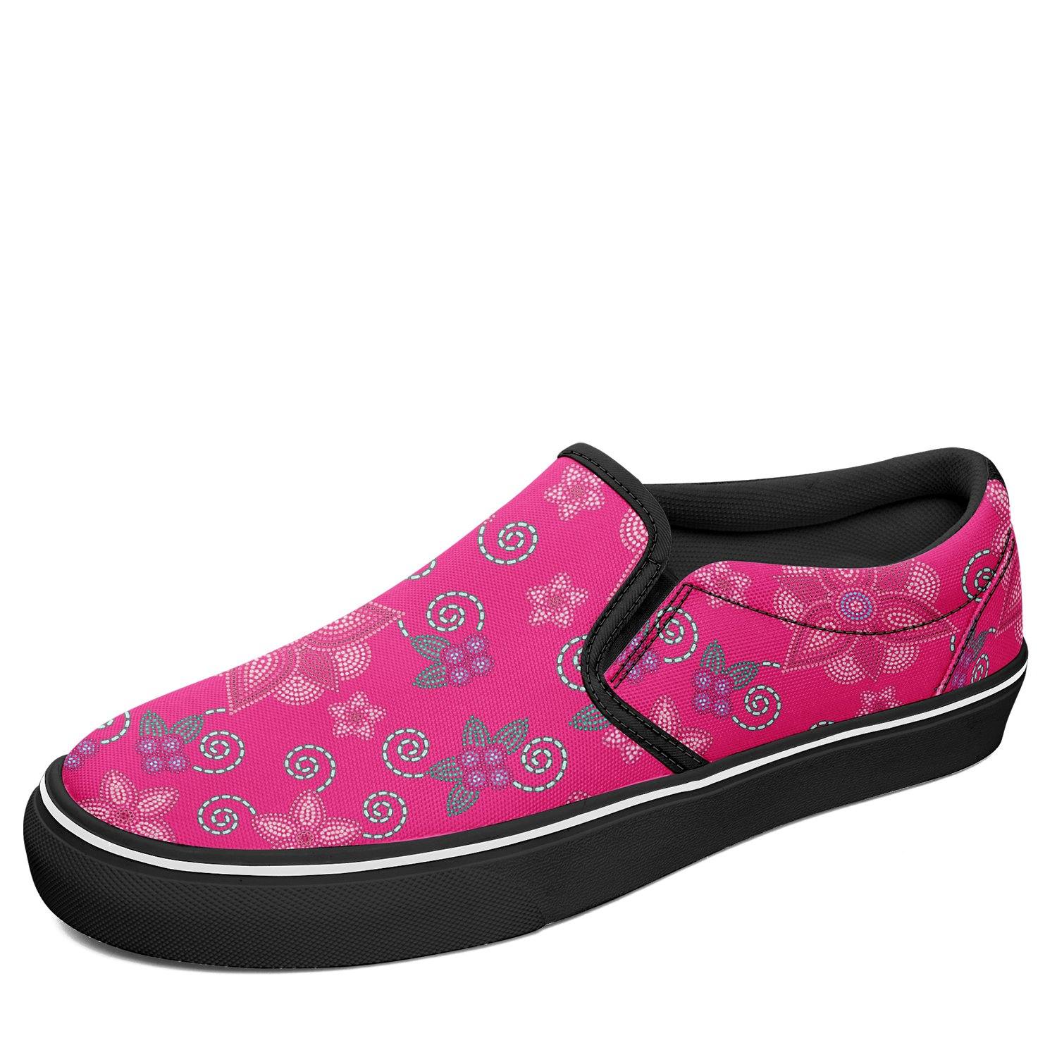Berry Picking Pink Otoyimm Kid's Canvas Slip On Shoes otoyimm Herman
