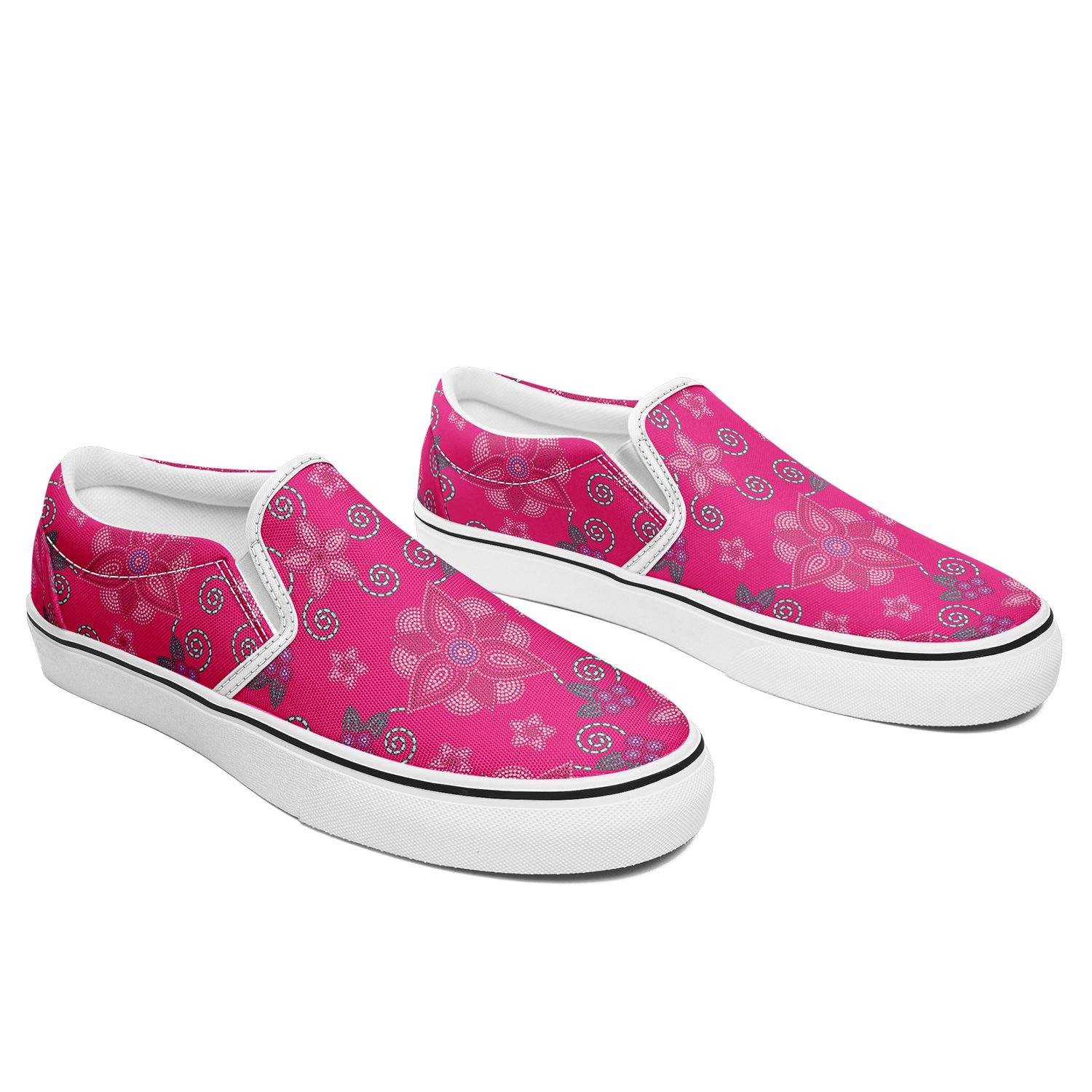 Berry Picking Pink Otoyimm Kid's Canvas Slip On Shoes otoyimm Herman