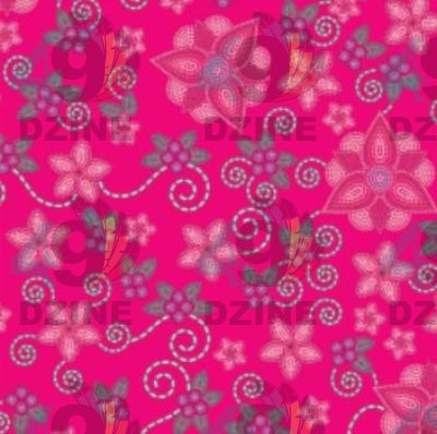 Berry Picking Pink Satin Fabric 49DzineStore