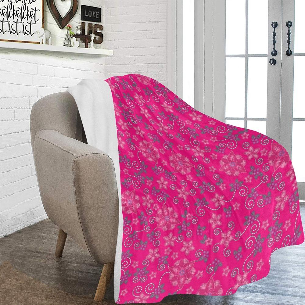 Berry Picking Pink Ultra-Soft Micro Fleece Blanket 60"x80" 49 Dzine 