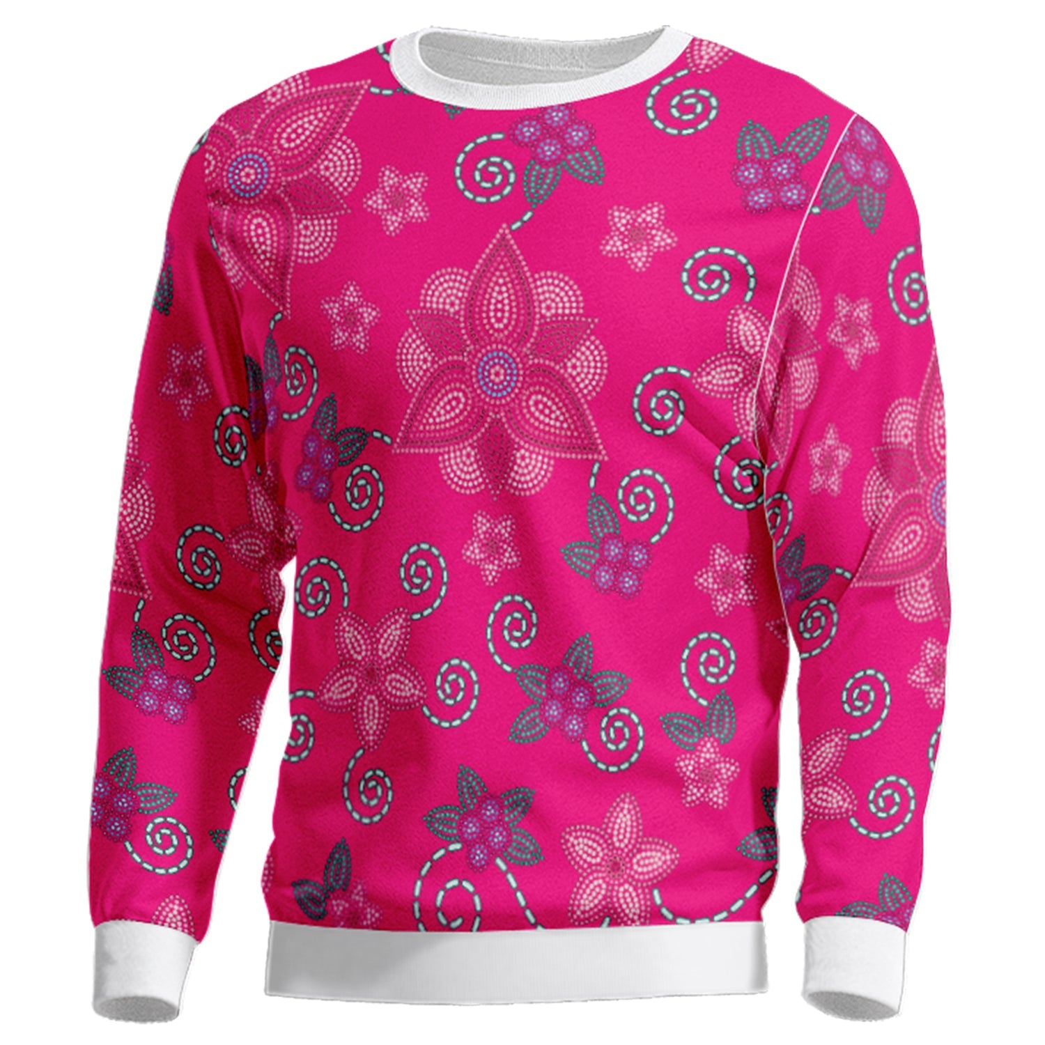 Berry Picking Pink Unisex Crewneck Long Sleeve Top Top Herman