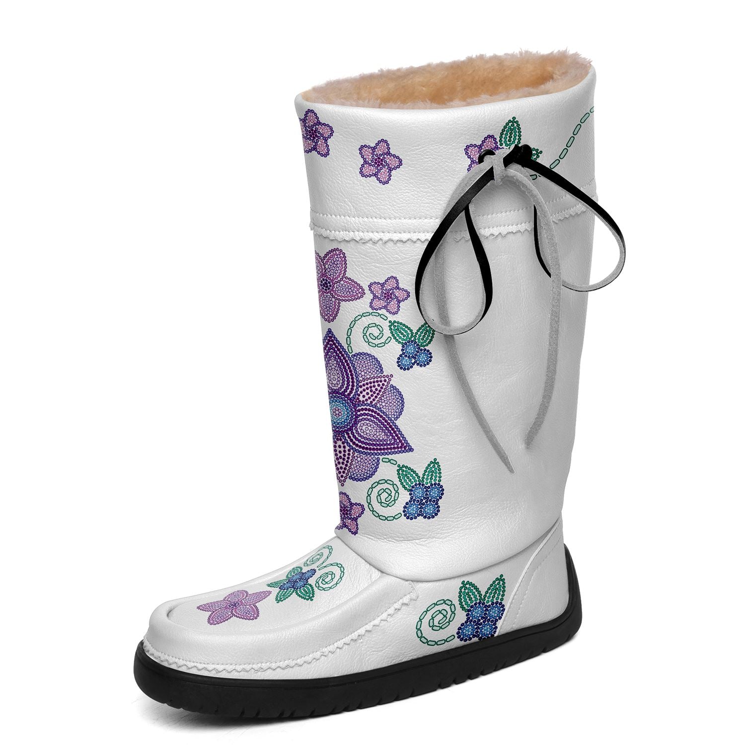 Berry Picking White Real Leather MoccaLux 49 Dzine