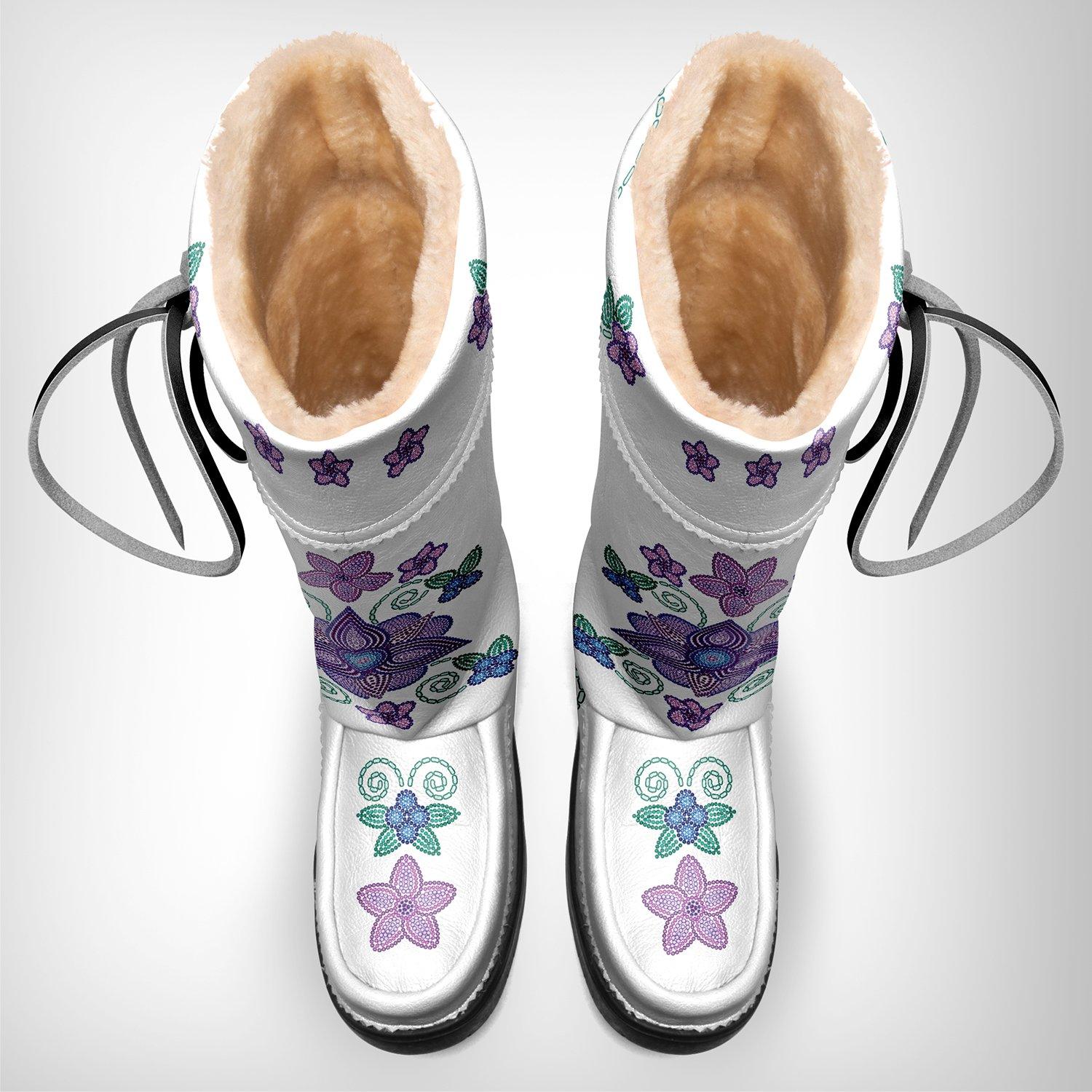 Berry Picking White Real Leather MoccaLux 49 Dzine