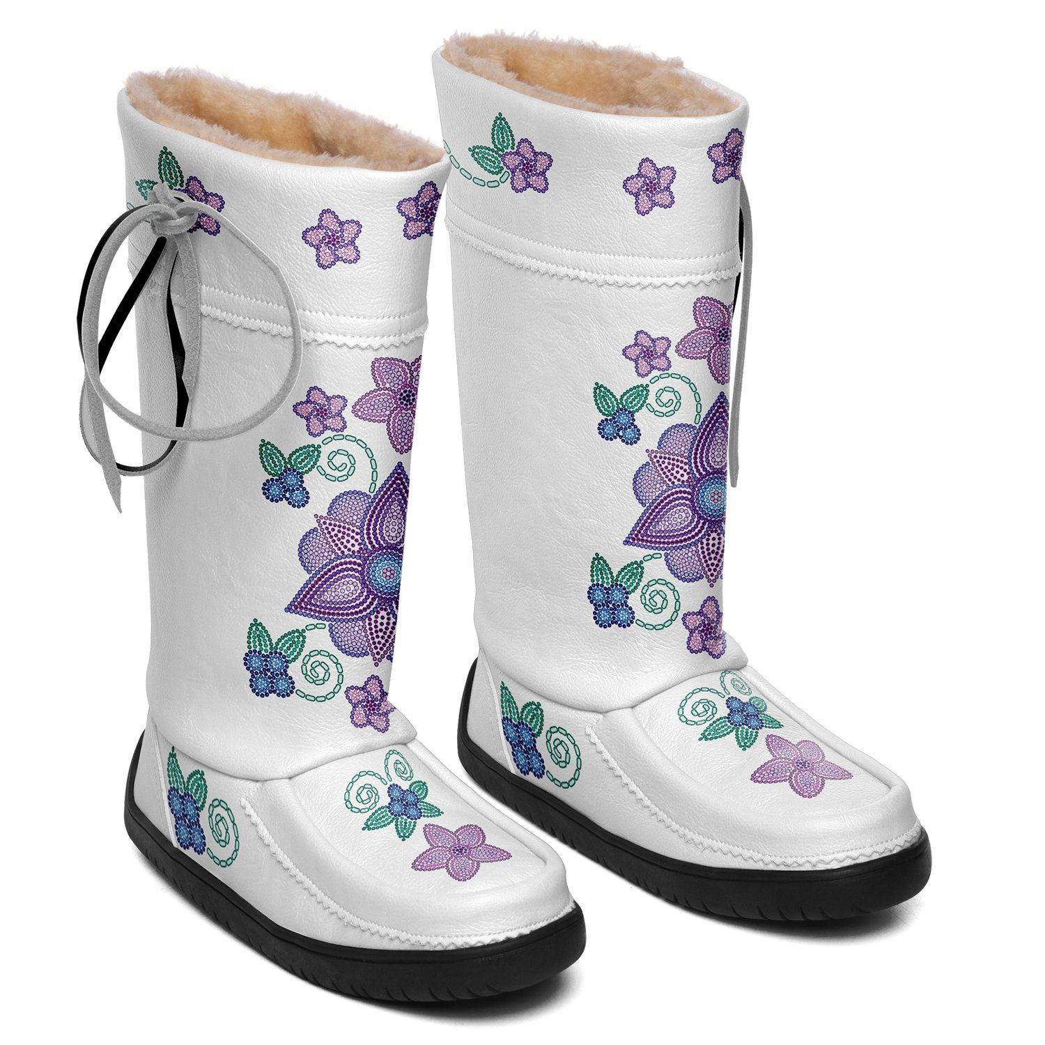 Berry Picking White Real Leather MoccaLux 49 Dzine