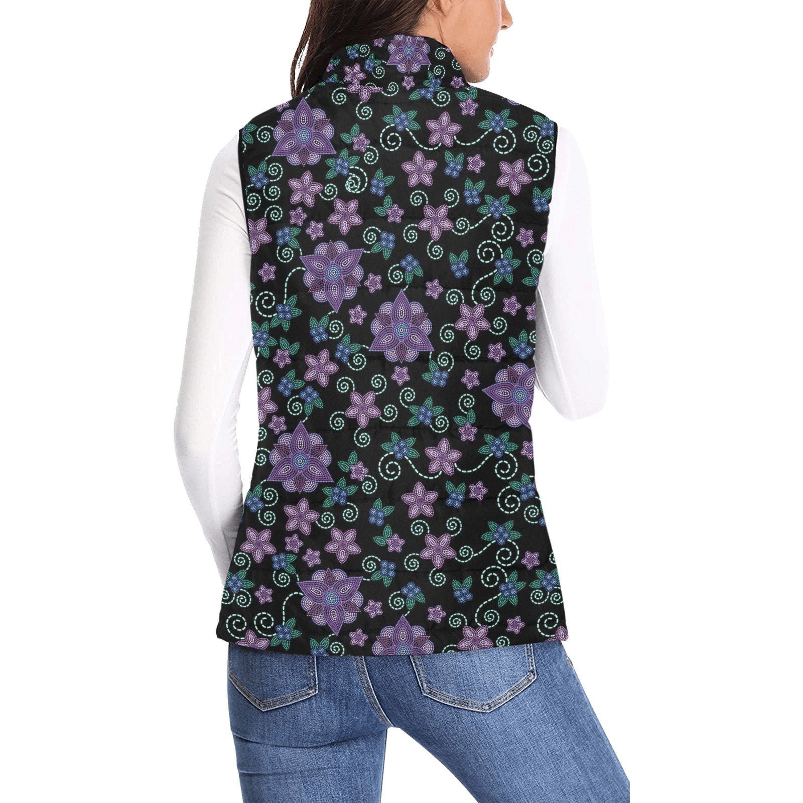 Berry Picking Women's Padded Vest Jacket (Model H44) Women's Padded Vest Jacket (H44) e-joyer