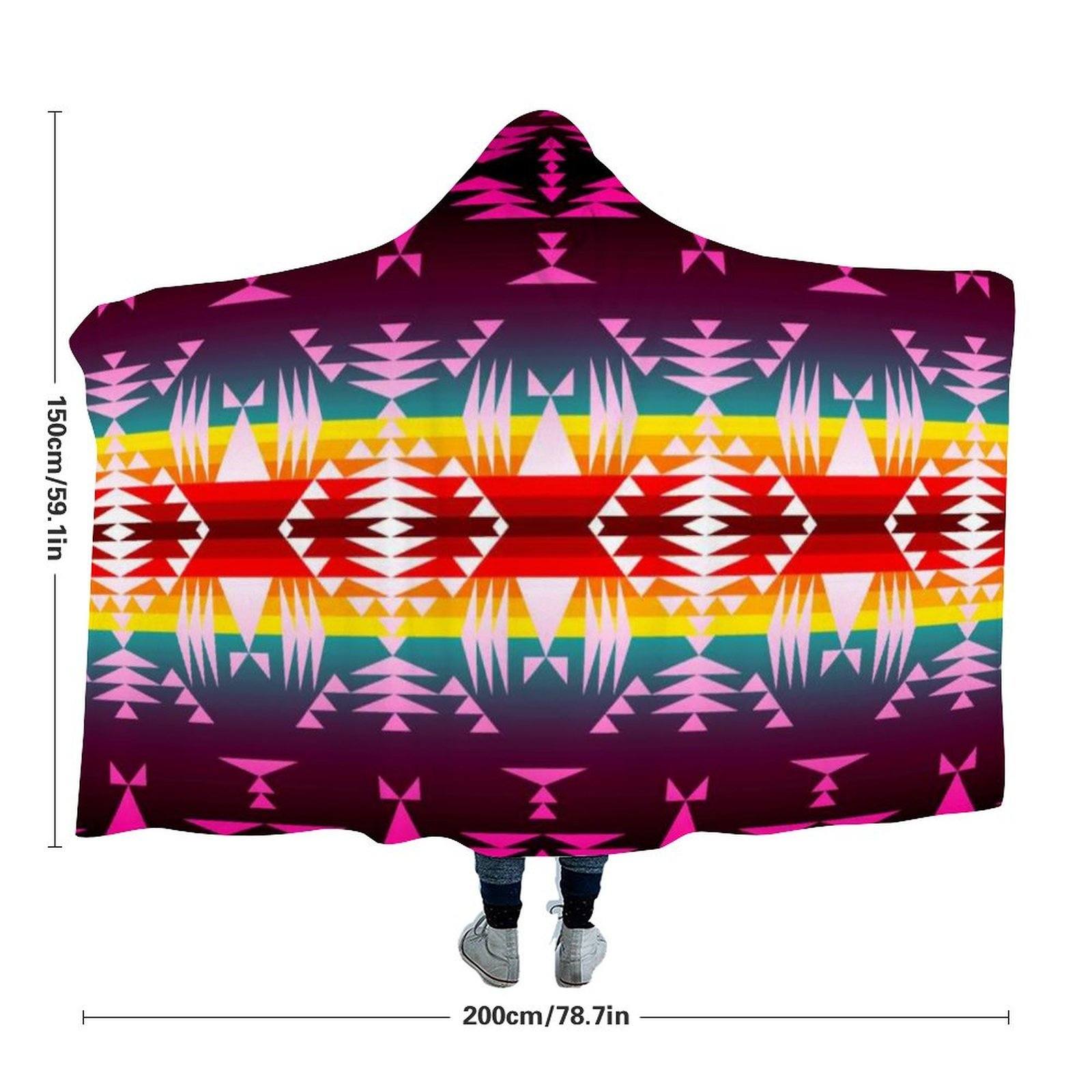 Between the Appalachian Mountains Hooded Blanket 49 Dzine