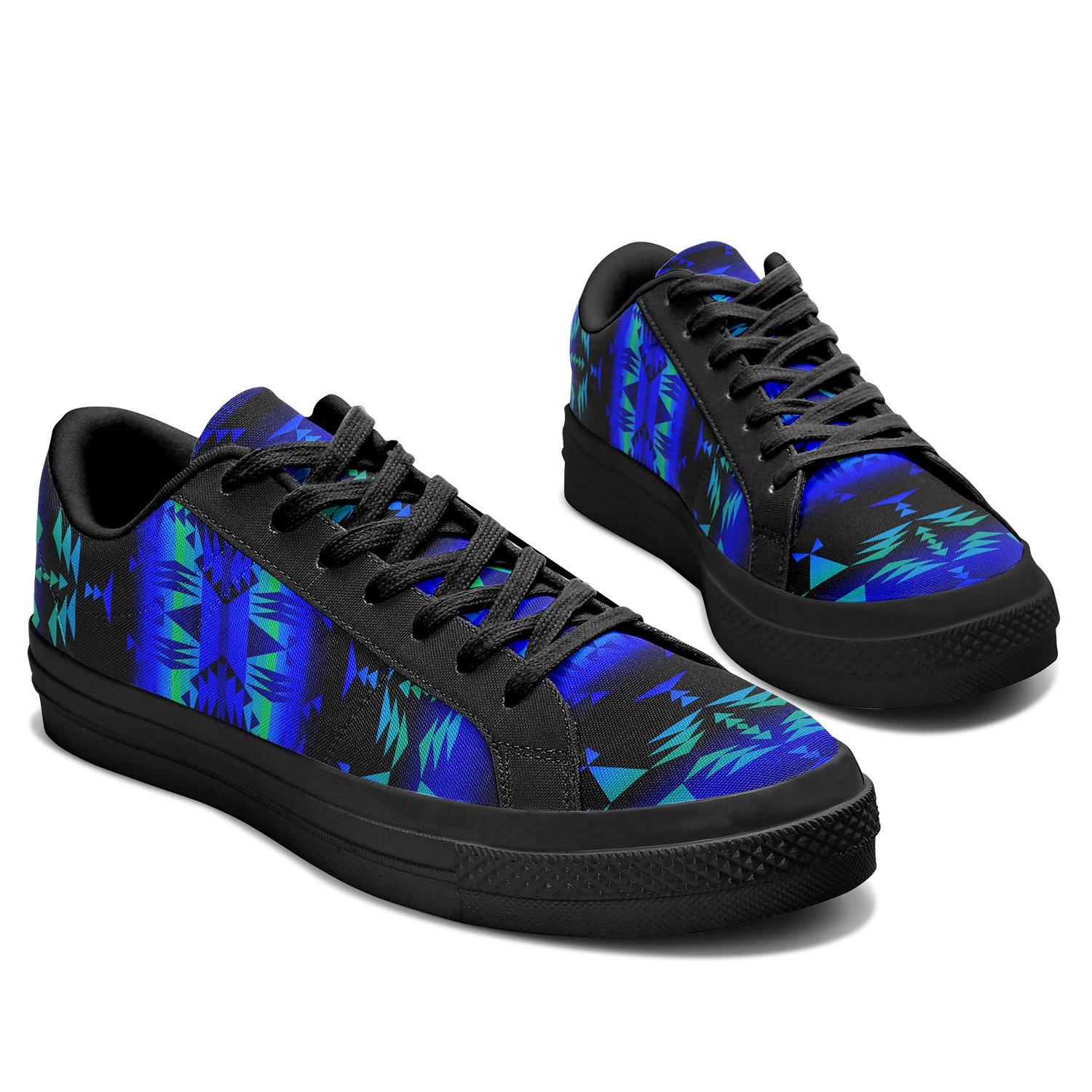 Between the Blue Ridge Mountains Aapisi Low Top Canvas Shoes Black Sole 49 Dzine