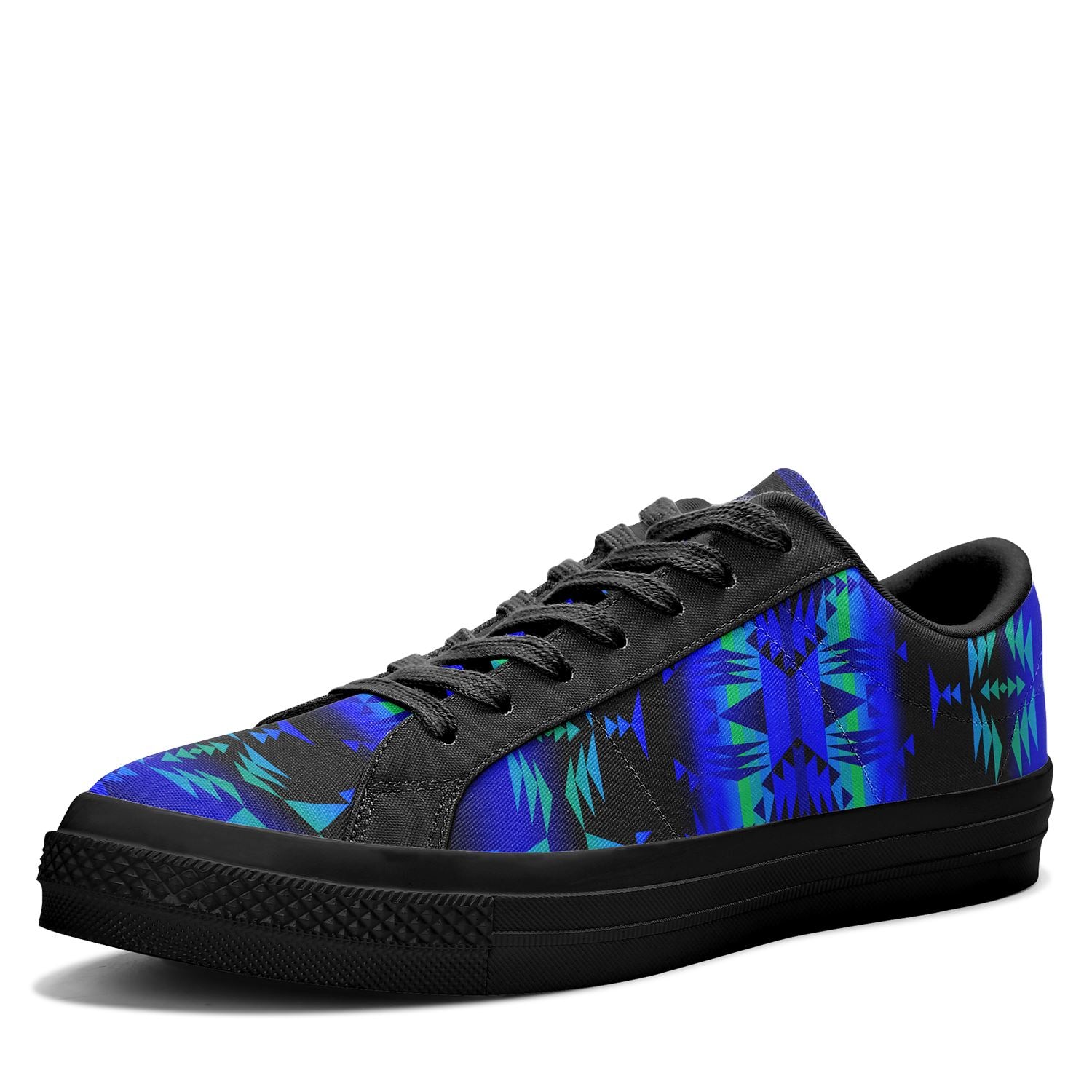 Between the Blue Ridge Mountains Aapisi Low Top Canvas Shoes Black Sole 49 Dzine