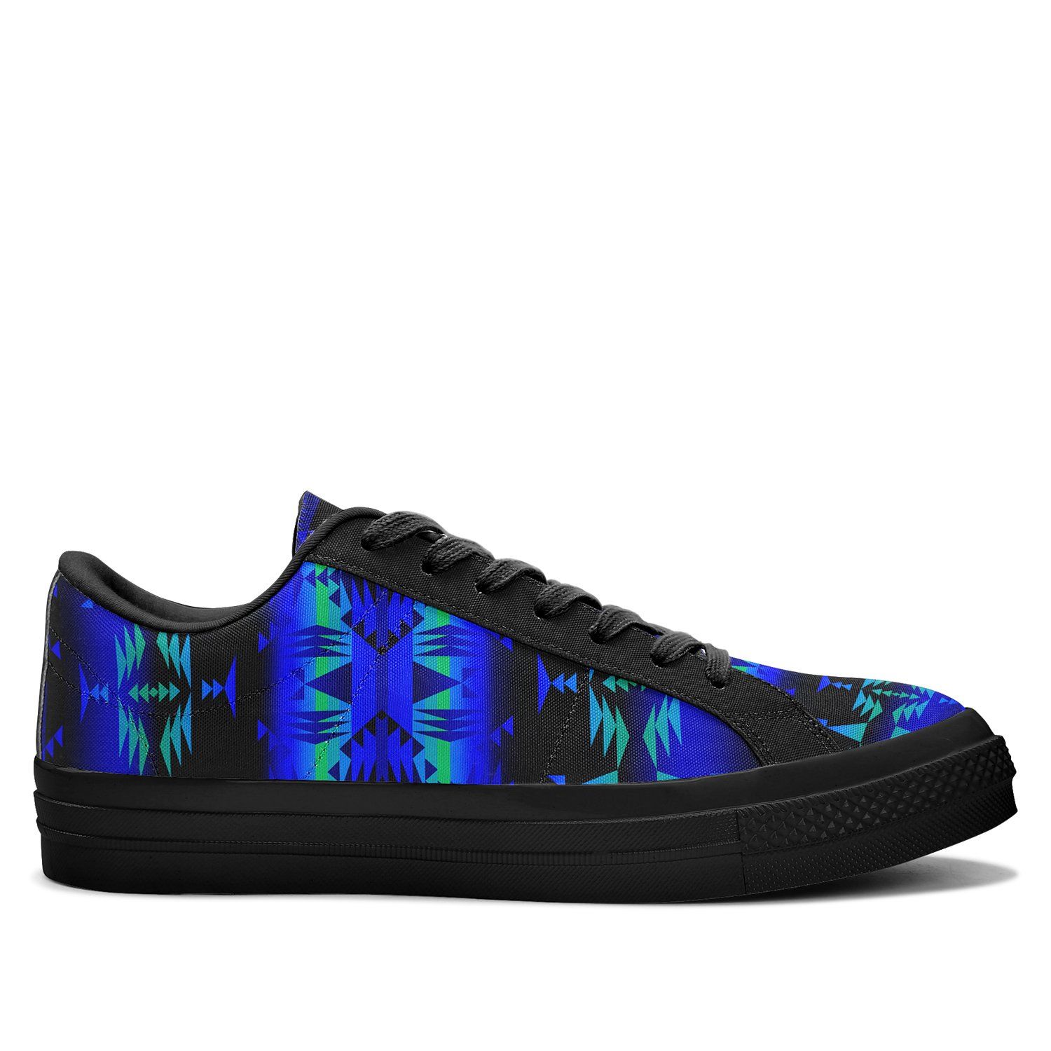 Between the Blue Ridge Mountains Aapisi Low Top Canvas Shoes Black Sole 49 Dzine
