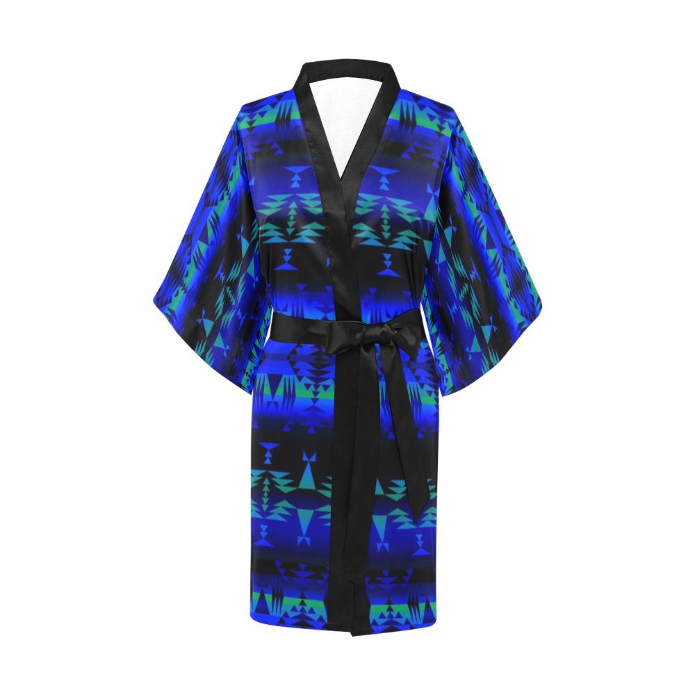 Between the Blue Ridge Mountains Kimono Robe Artsadd
