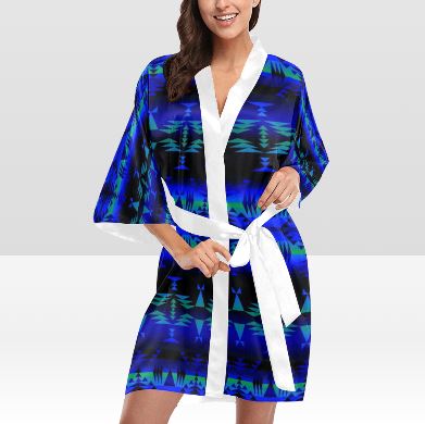 Between the Blue Ridge Mountains Kimono Robe Artsadd