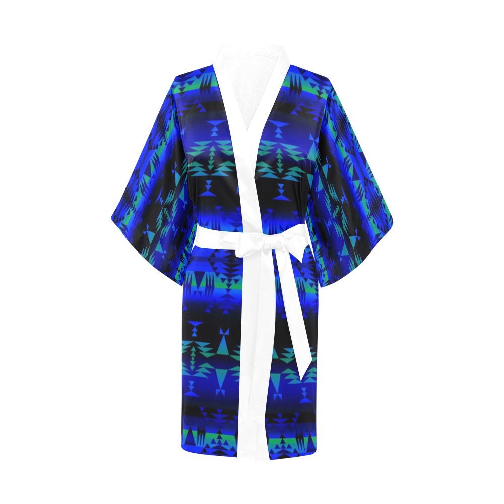 Between the Blue Ridge Mountains Kimono Robe Artsadd