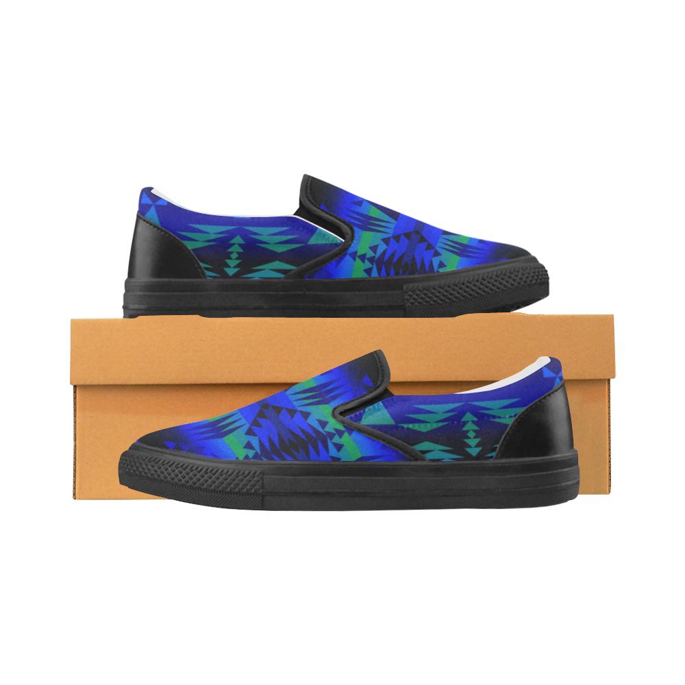 Between the Blue Ridge Mountains Men's Unusual Slip-on Canvas Shoes (Model 019) Men's Unusual Slip-on Canvas Shoes (019) e-joyer