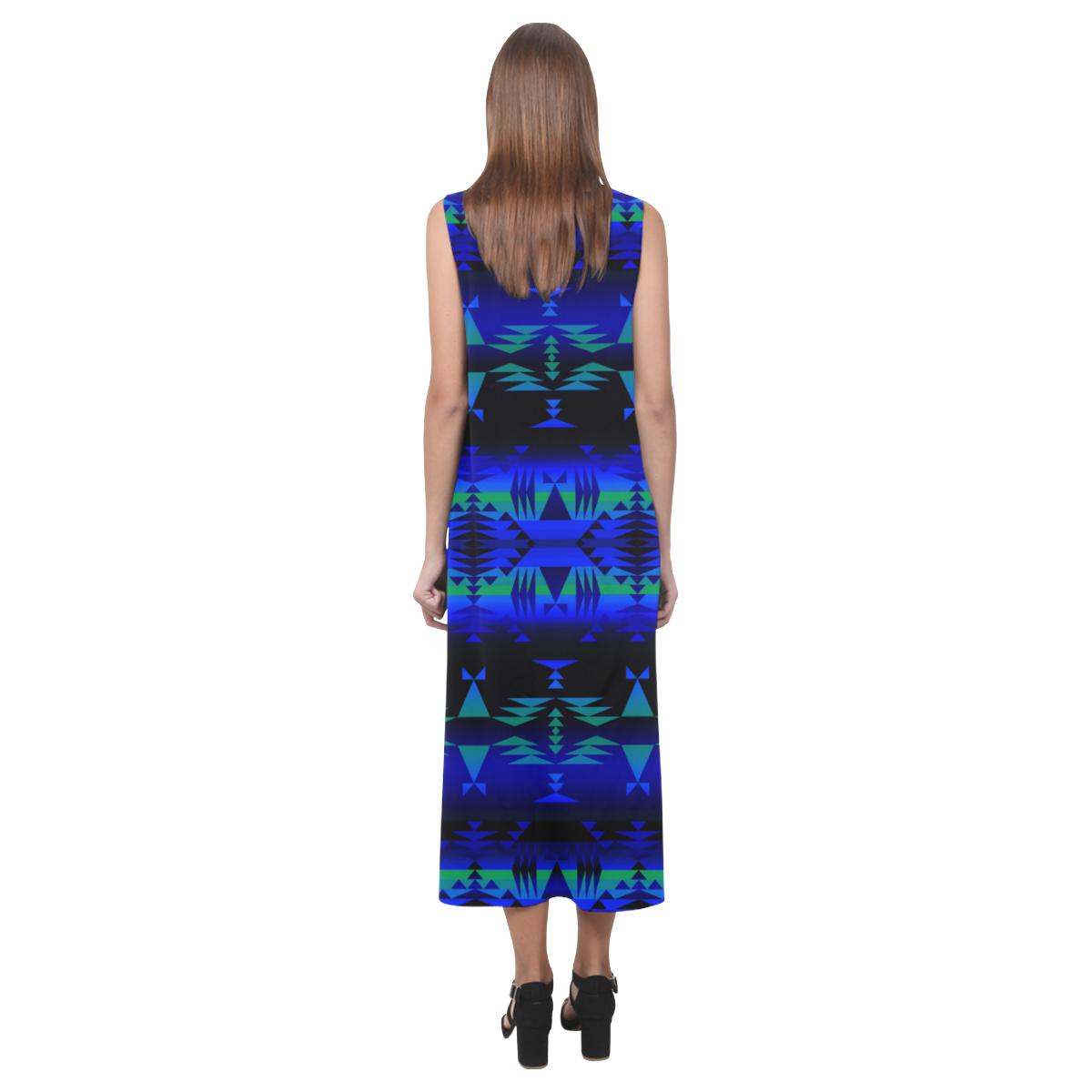 Between the Blue Ridge Mountains Phaedra Sleeveless Open Fork Long Dress (Model D08) Phaedra Sleeveless Open Fork Long Dress (D08) e-joyer