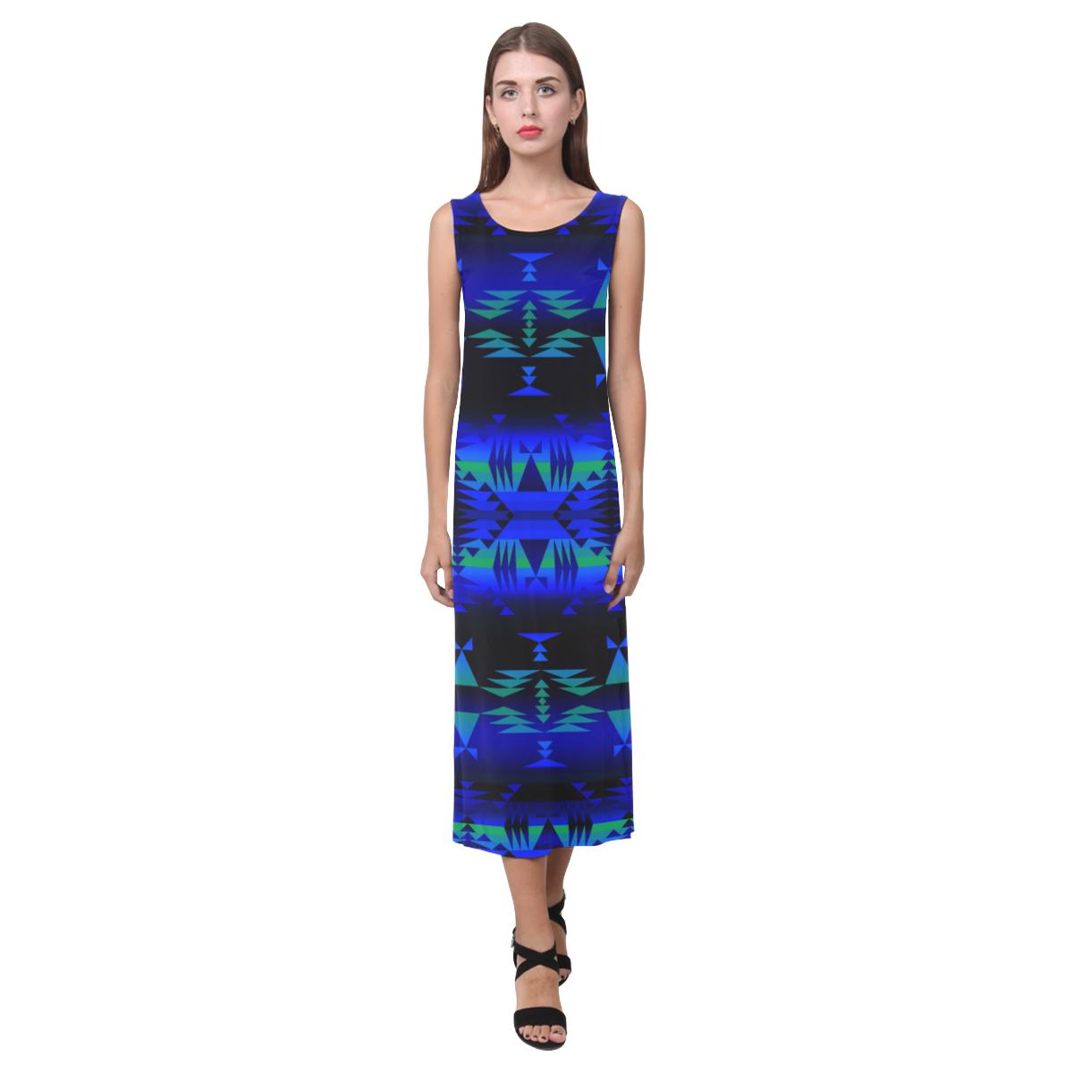 Between the Blue Ridge Mountains Phaedra Sleeveless Open Fork Long Dress (Model D08) Phaedra Sleeveless Open Fork Long Dress (D08) e-joyer