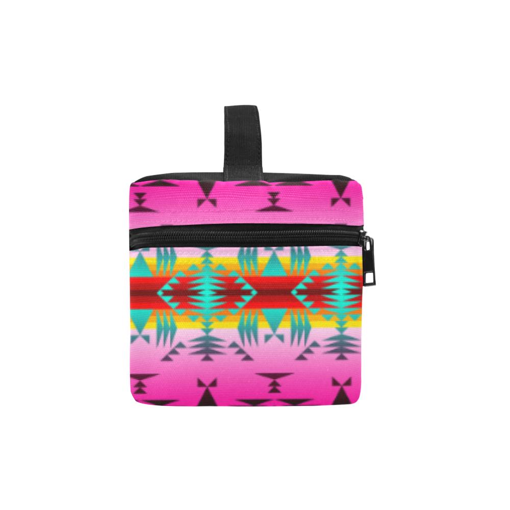 Between the Cascade Mountains Cosmetic Bag/Large (Model 1658) Cosmetic Bag e-joyer