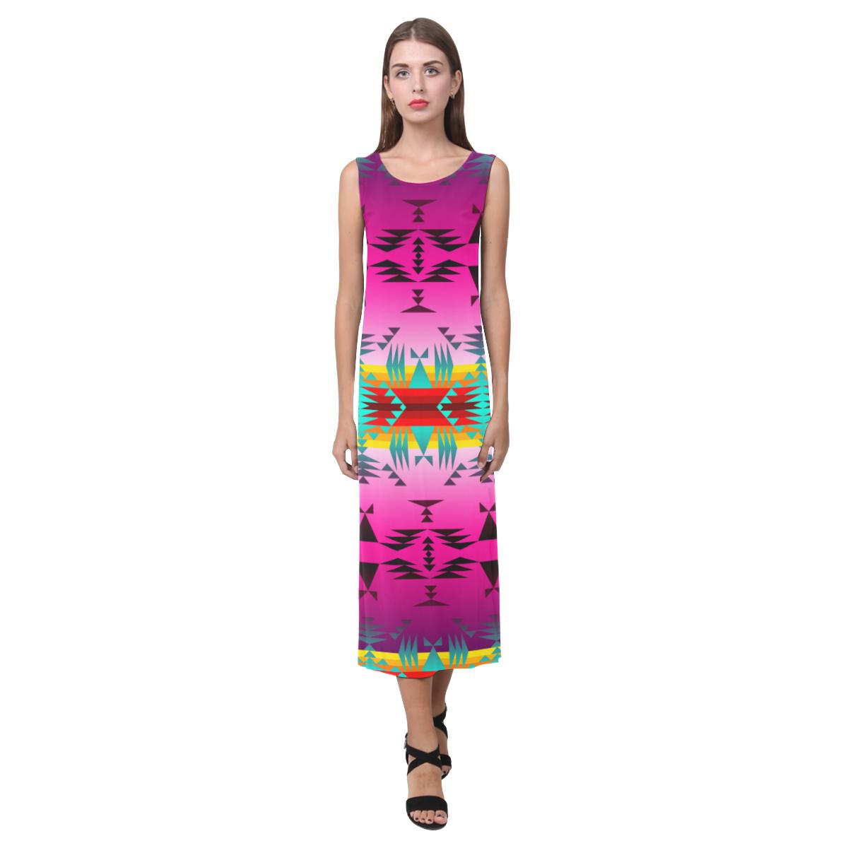 Between the Cascade Mountains Phaedra Sleeveless Open Fork Long Dress (Model D08) Phaedra Sleeveless Open Fork Long Dress (D08) e-joyer