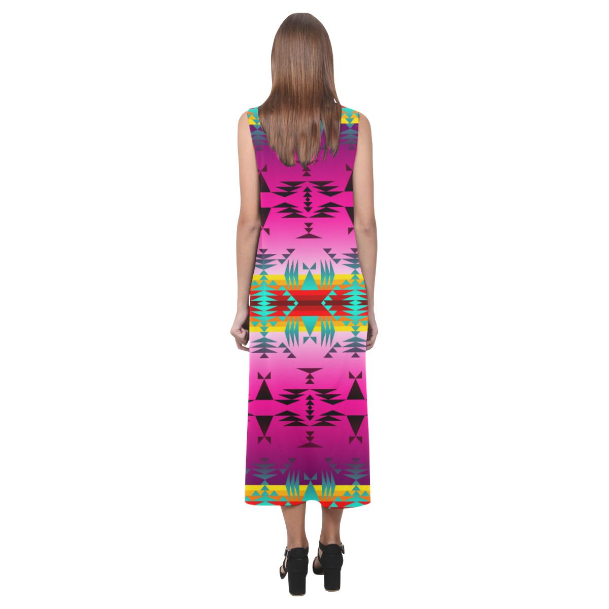 Between the Cascade Mountains Phaedra Sleeveless Open Fork Long Dress (Model D08) Phaedra Sleeveless Open Fork Long Dress (D08) e-joyer