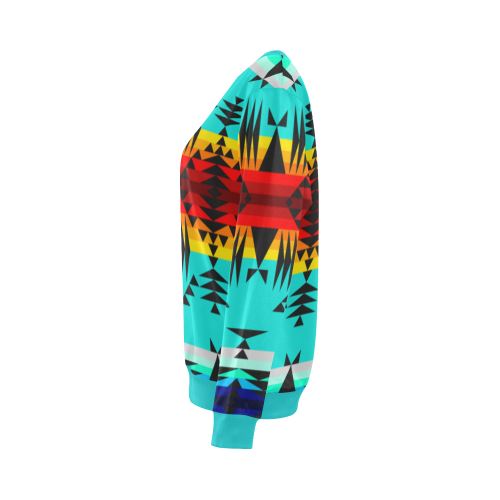 Between the Mountains All Over Print Crewneck Sweatshirt for Women (Model H18) Crewneck Sweatshirt for Women (H18) e-joyer