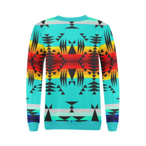 Between the Mountains All Over Print Crewneck Sweatshirt for Women (Model H18) Crewneck Sweatshirt for Women (H18) e-joyer