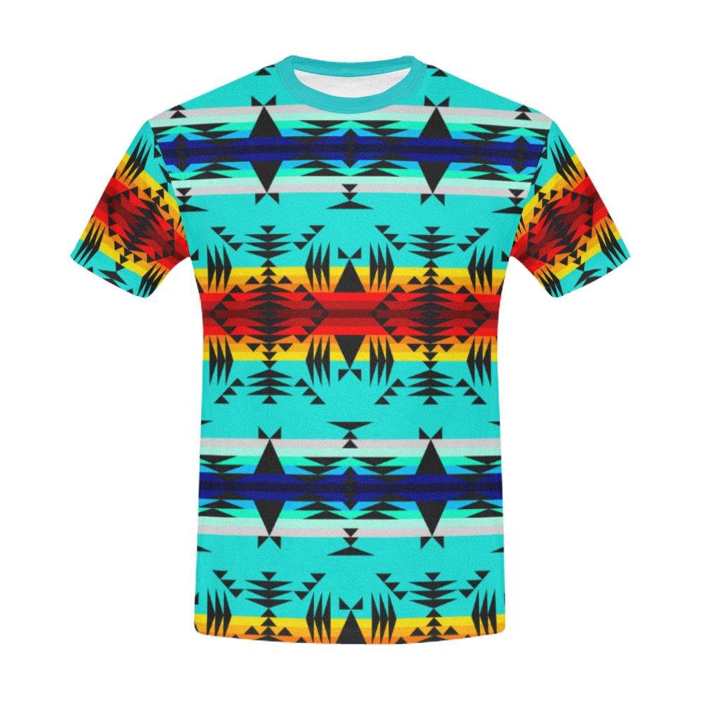Between the Mountains All Over Print T-Shirt for Men/Large Size (USA Size) Model T40) All Over Print T-Shirt for Men/Large (T40) e-joyer
