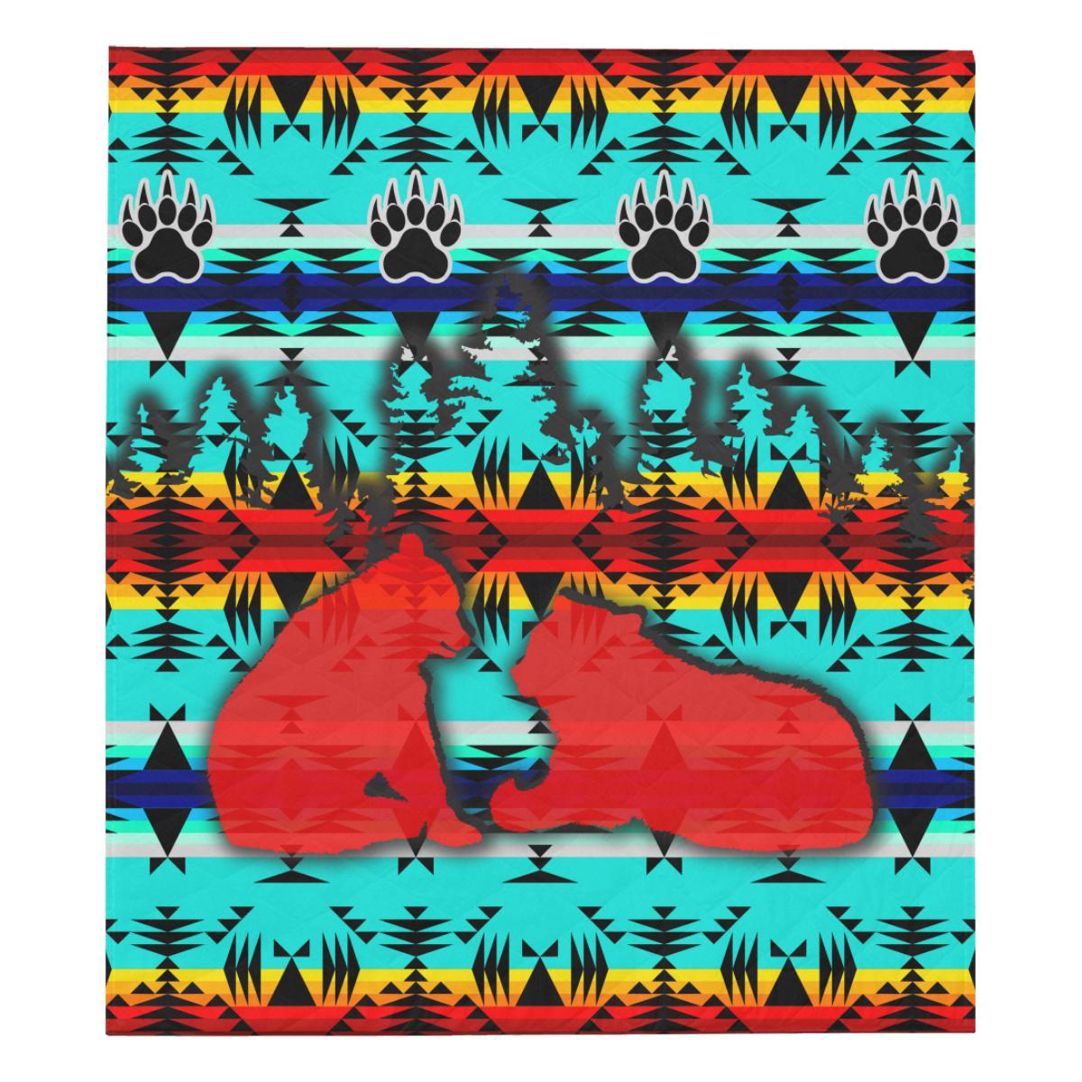 Between the Mountains Bear Quilt 70"x80" blanket e-joyer 