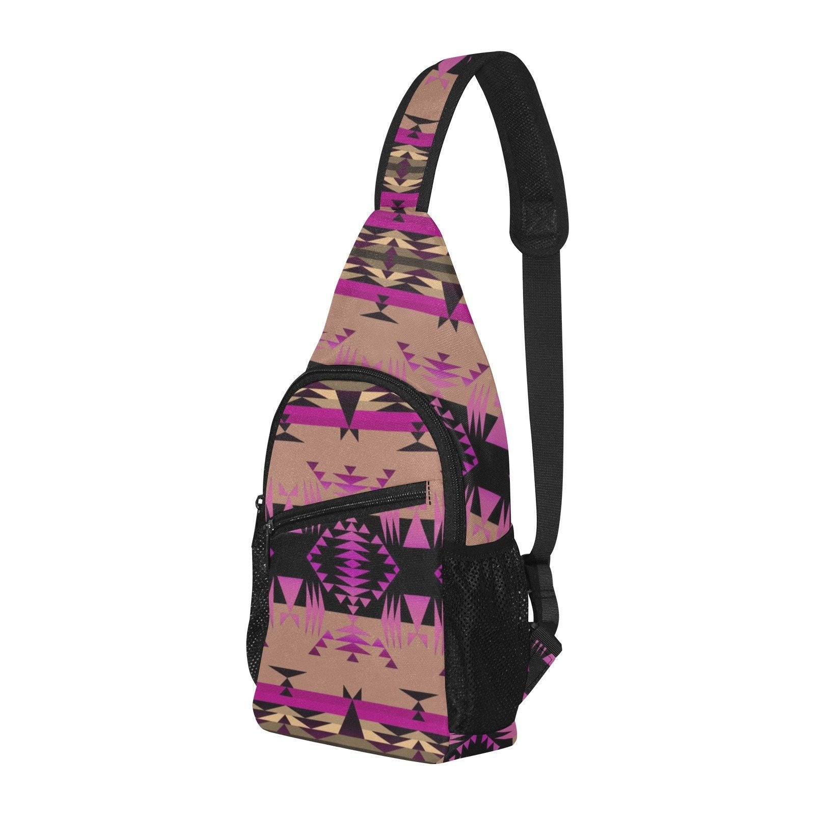 Between the Mountains Berry All Over Print Chest Bag (Model 1719) All Over Print Chest Bag (1719) e-joyer
