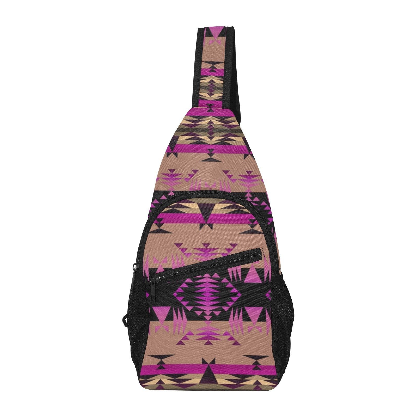 Between the Mountains Berry All Over Print Chest Bag (Model 1719) All Over Print Chest Bag (1719) e-joyer