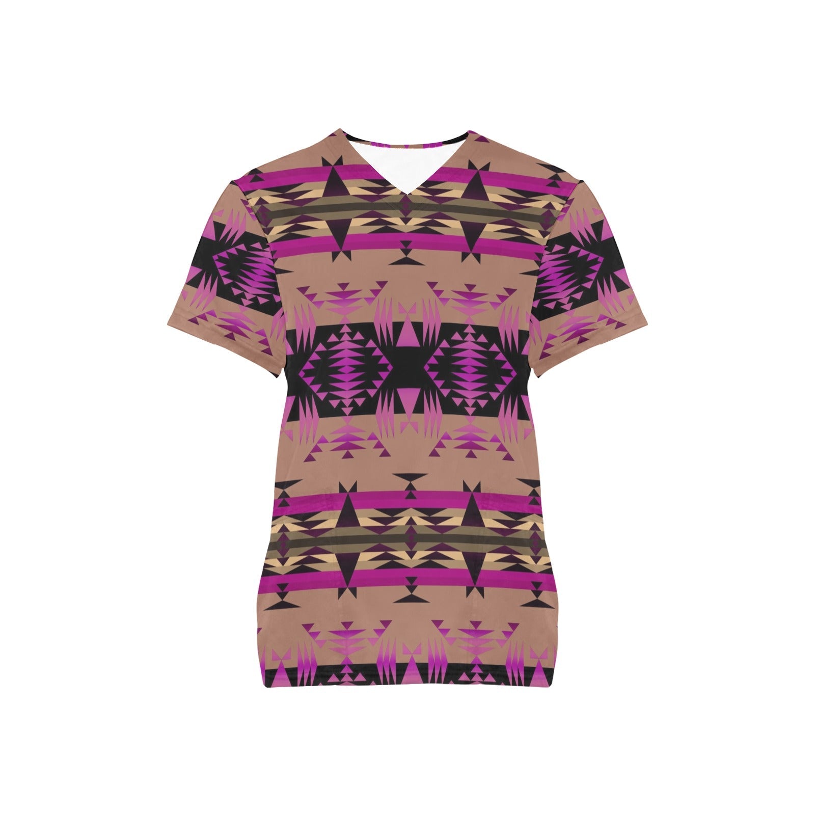 Between the Mountains Berry All Over Print Scrub Top Scrub Top e-joyer