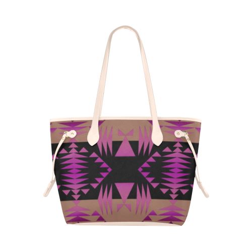 Between the Mountains Berry Clover Canvas Tote Bag (Model 1661) Clover Canvas Tote Bag (1661) e-joyer
