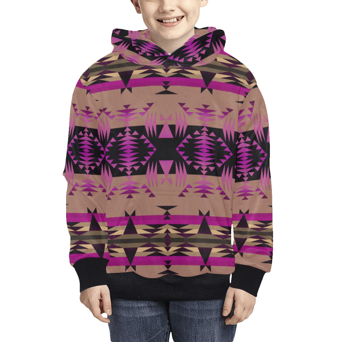 Between the Mountains Berry Kids' All Over Print Hoodie (Model H38) Kids' AOP Hoodie (H38) e-joyer