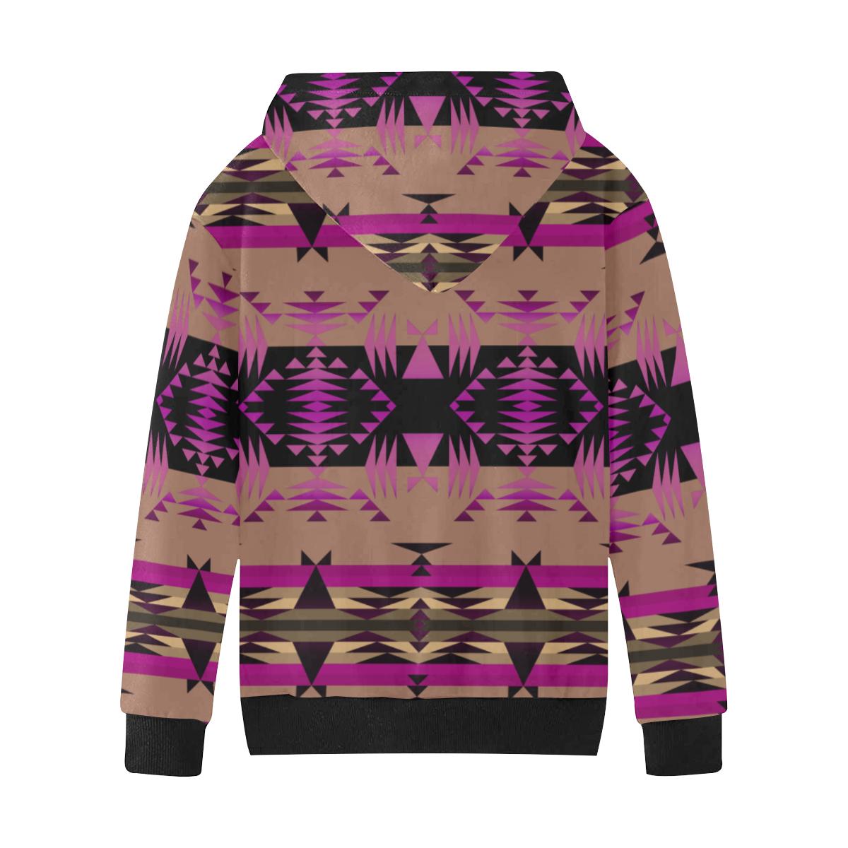 Between the Mountains Berry Kids' All Over Print Hoodie (Model H38) Kids' AOP Hoodie (H38) e-joyer