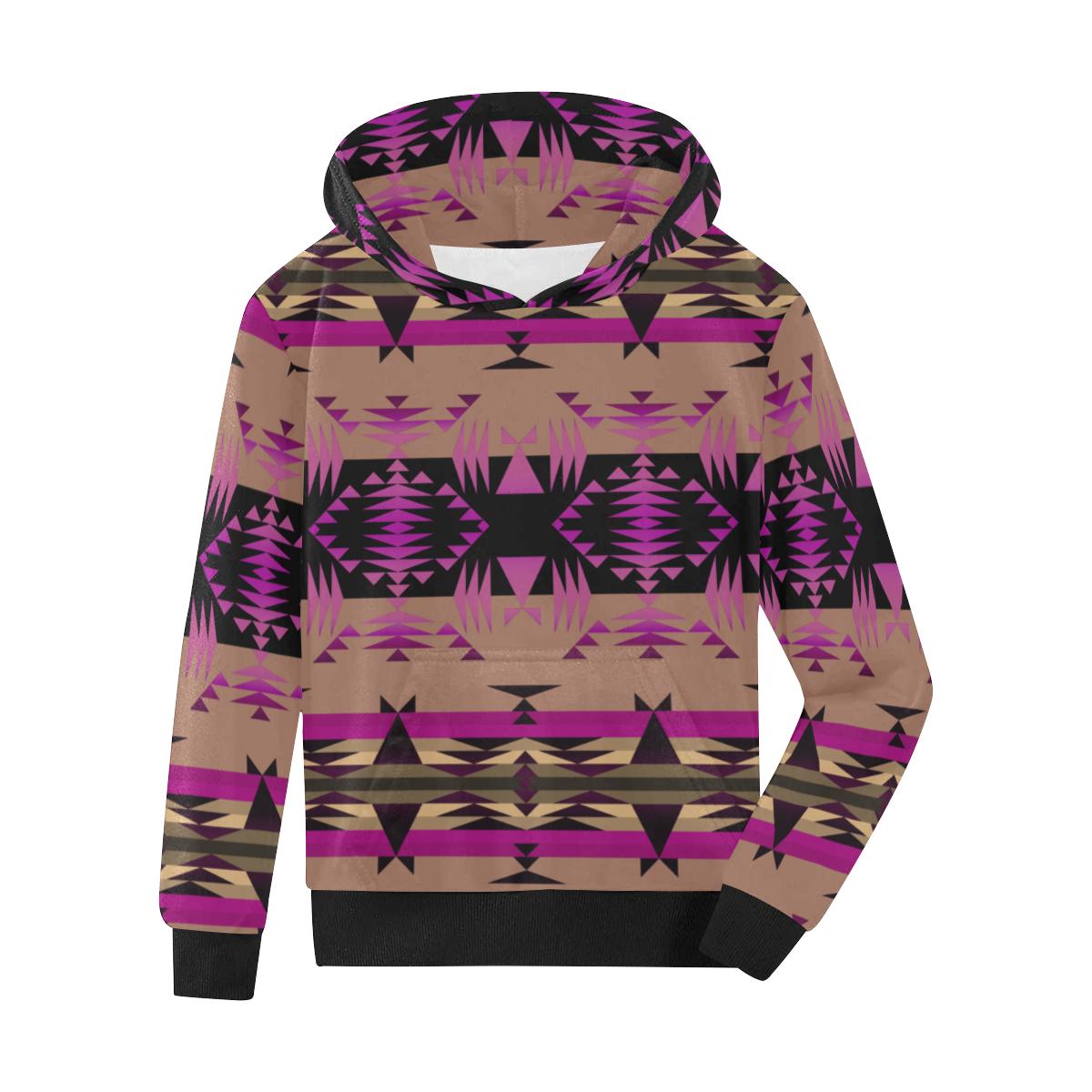 Between the Mountains Berry Kids' All Over Print Hoodie (Model H38) Kids' AOP Hoodie (H38) e-joyer