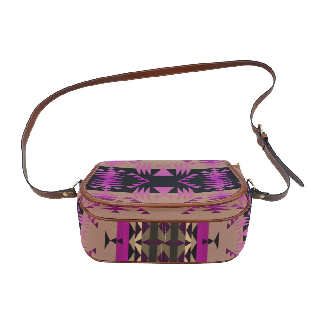 Between the Mountains Berry Saddle Bag/Small (Model 1649) Full Customization Saddle Bag/Small (Full Customization) e-joyer