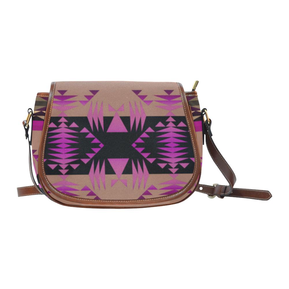 Between the Mountains Berry Saddle Bag/Small (Model 1649) Full Customization Saddle Bag/Small (Full Customization) e-joyer