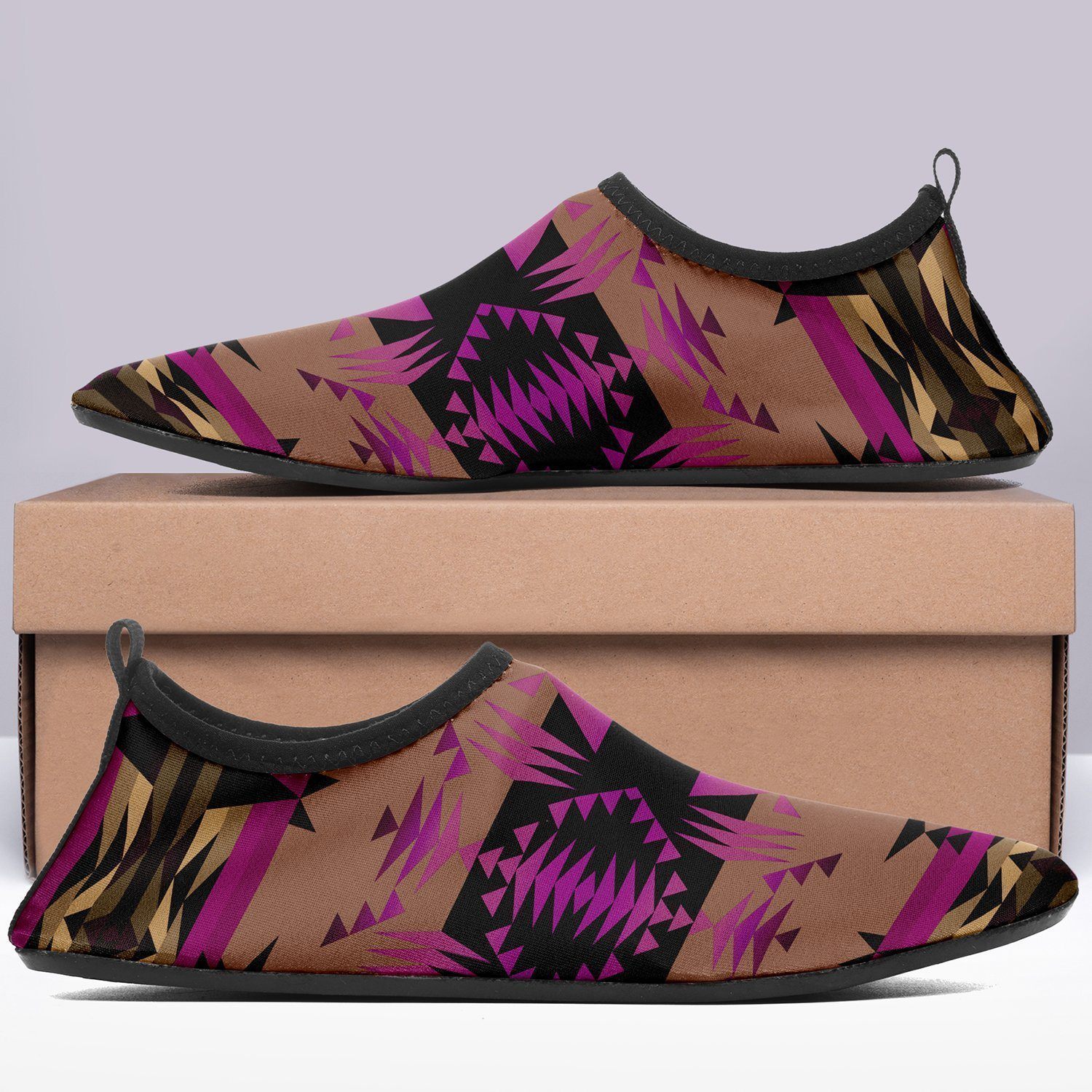 Between the Mountains Berry Sockamoccs Kid's Slip On Shoes 49 Dzine