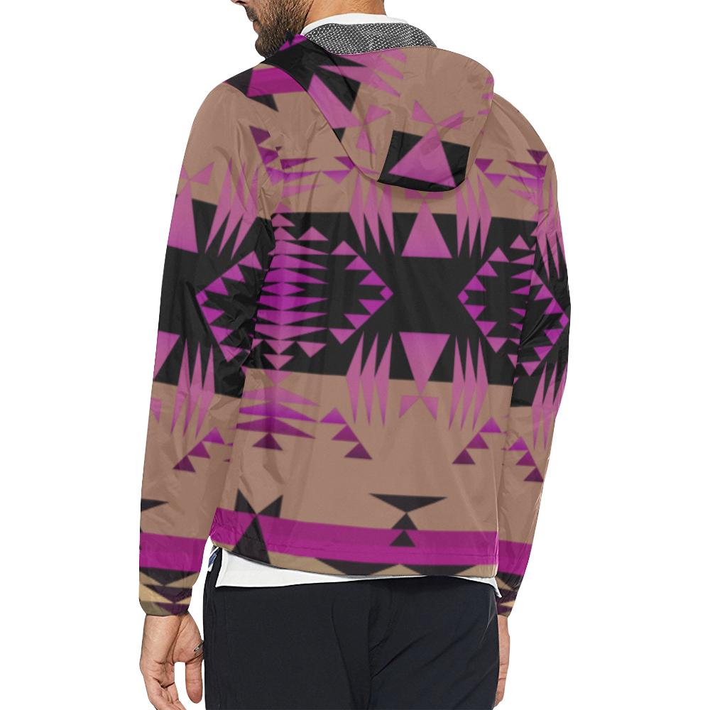 Between the Mountains Berry Unisex All Over Print Windbreaker (Model H23) All Over Print Windbreaker for Men (H23) e-joyer 
