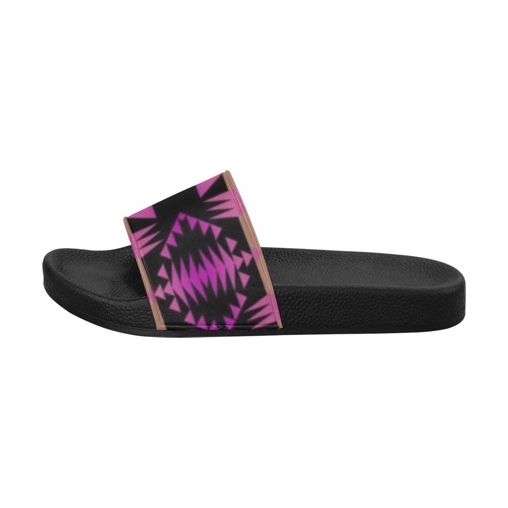 Between the Mountains Berry Women's Slide Sandals (Model 057) Women's Slide Sandals (057) e-joyer
