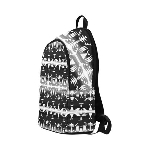 Between the Mountains Black and White Fabric Backpack for Adult (Model 1659) Casual Backpack for Adult (1659) e-joyer