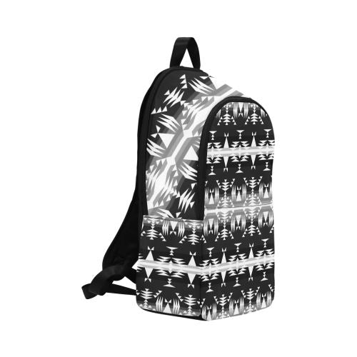 Between the Mountains Black and White Fabric Backpack for Adult (Model 1659) Casual Backpack for Adult (1659) e-joyer
