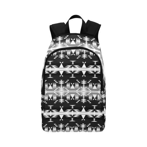 Between the Mountains Black and White Fabric Backpack for Adult (Model 1659) Casual Backpack for Adult (1659) e-joyer