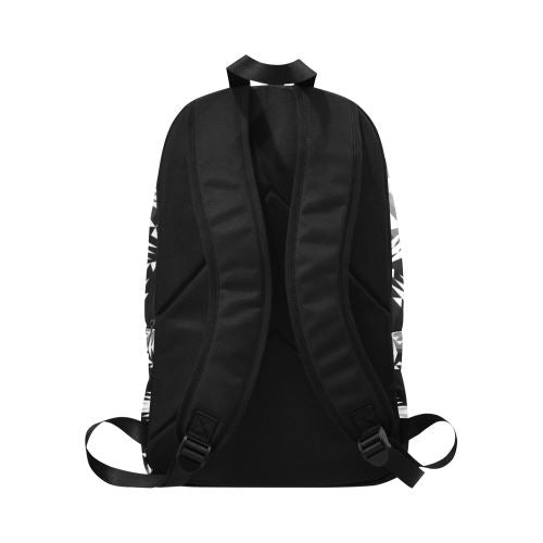 Between the Mountains Black and White Fabric Backpack for Adult (Model 1659) Casual Backpack for Adult (1659) e-joyer