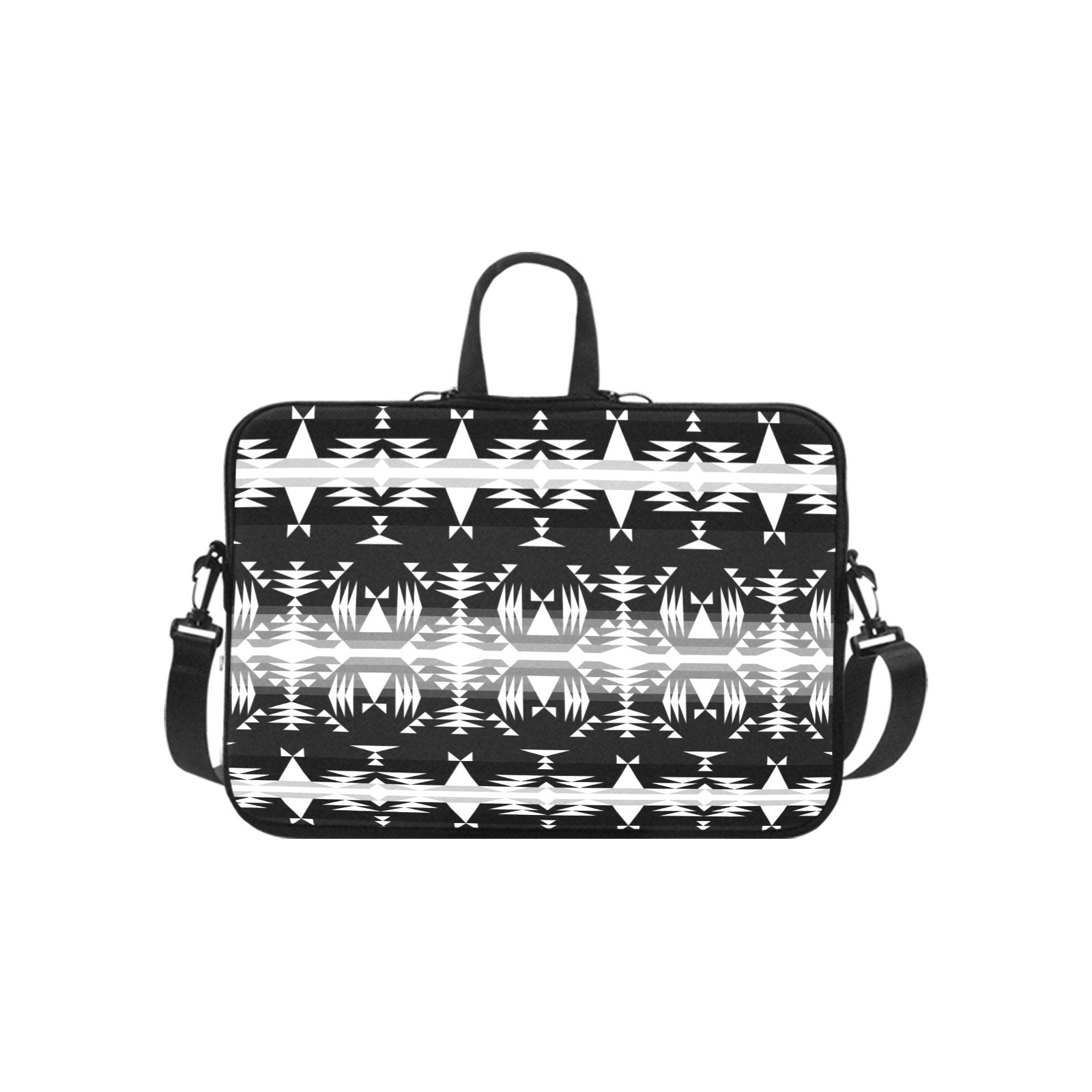 Between the Mountains Black and White Laptop Handbags 14" bag e-joyer