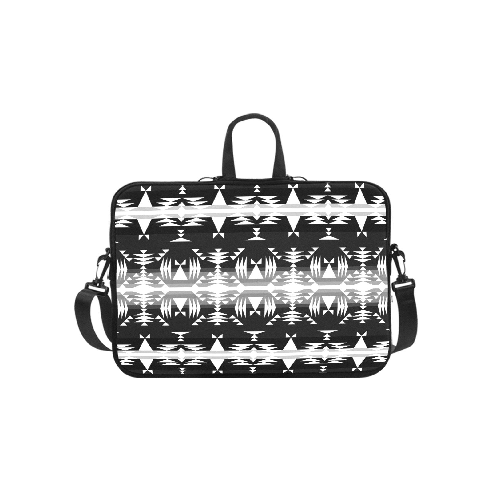Between the Mountains Black and White Laptop Handbags 14" bag e-joyer