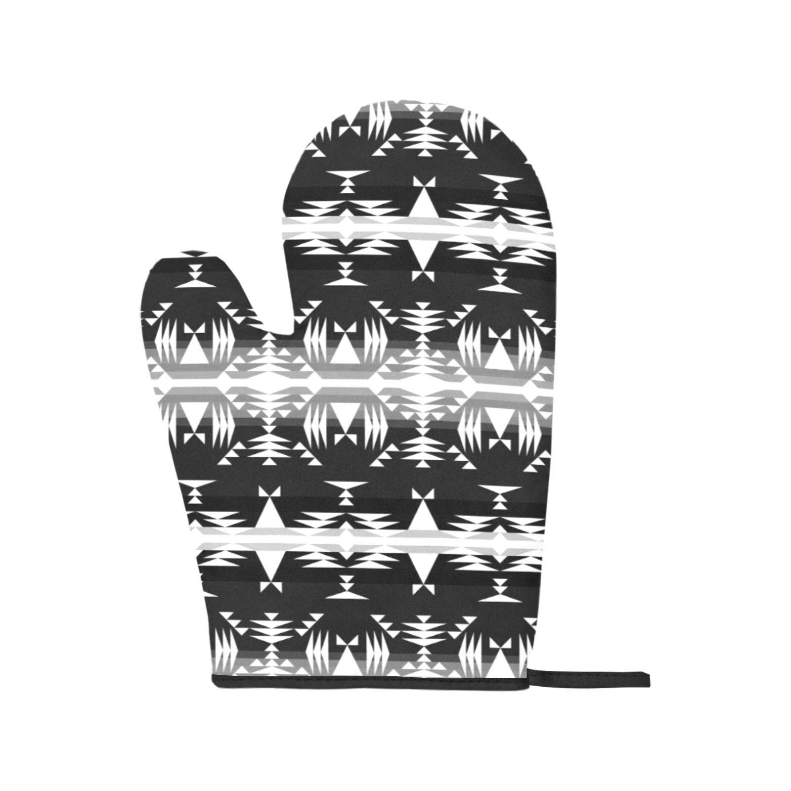 Between the Mountains Black and White Oven Mitt & Pot Holder Oven Mitt & Pot Holder e-joyer