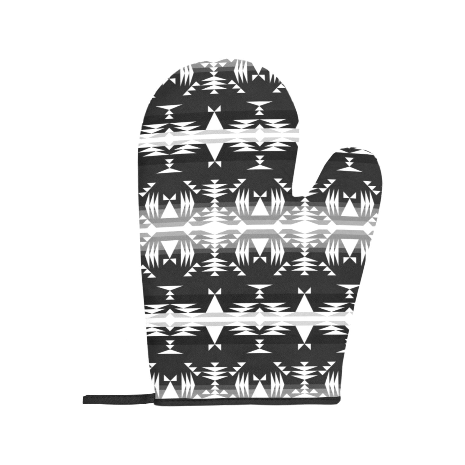 Between the Mountains Black and White Oven Mitt & Pot Holder Oven Mitt & Pot Holder e-joyer