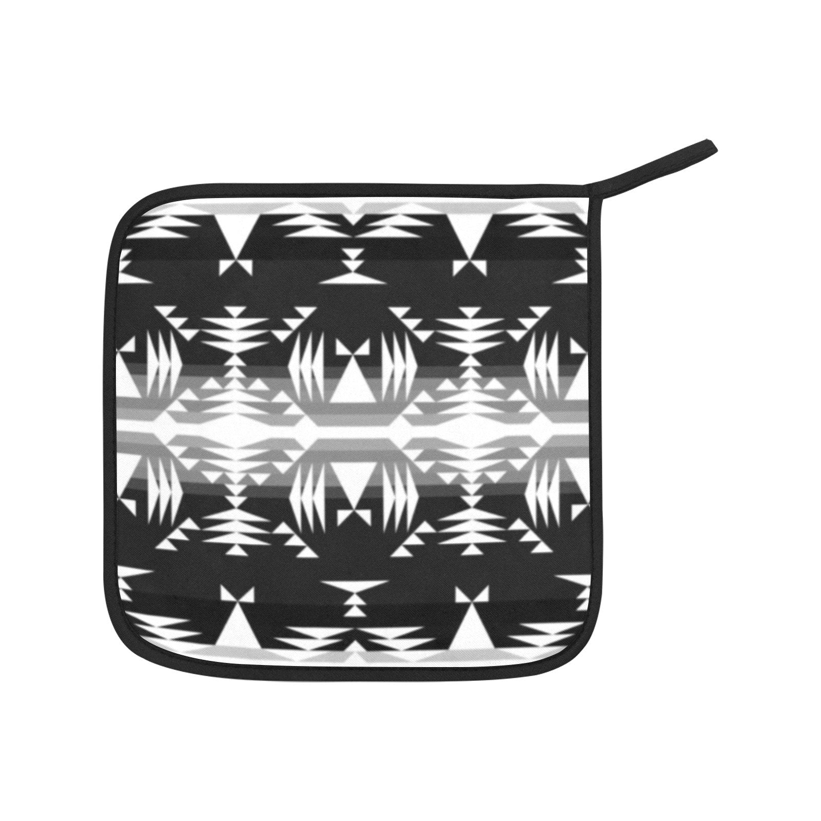 Between the Mountains Black and White Oven Mitt & Pot Holder Oven Mitt & Pot Holder e-joyer